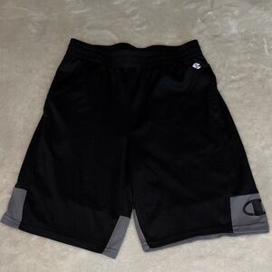 Champion Black Shorts with Gray Details